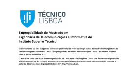 Empregabilidade do Mestrado em Engenharia de