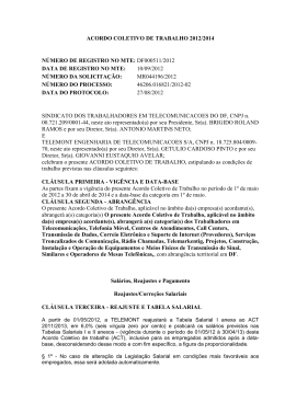 ACORDO COLETIVO DE TRABALHO 2012/2014 - Sinttel-DF