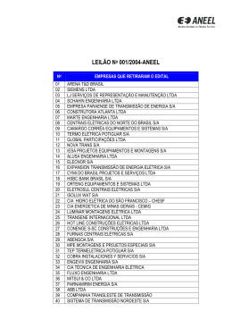 Empresas que retiraram o Edital