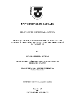 projeto de enlace para armario &oacute;ptico e rede