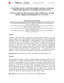a constru&ccedil;&atilde;o do conceito sobre a queda livre dos corpos por meio