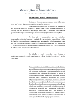 AN&Aacute;LISE DOS RISCOS TRABALHISTAS Costuma