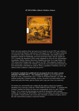 Z&Eacute; MULEMBA (Alberto Tel&eacute;sforo Afonso) Sobre este