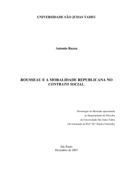 rousseau e a moralidade republicana no contrato social.