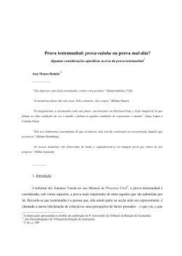 Prova testemunhal - Tribunal da Rela&ccedil;&atilde;o de Guimar&atilde;es