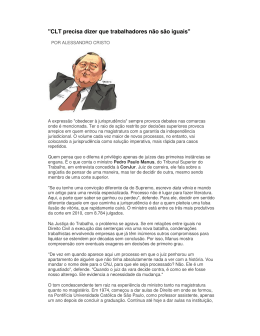 "CLT precisa dizer que trabalhadores não são iguais"
