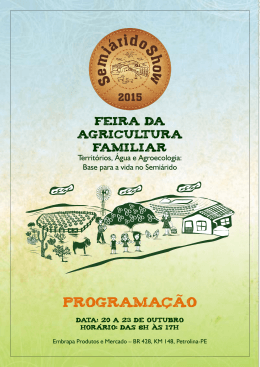 PROGRAMA&Ccedil;&Atilde;O - Semi&aacute;rido Show