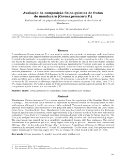Avalia&ccedil;&atilde;o da composi&ccedil;&atilde;o f&iacute;sico-qu&iacute;mica de frutos de mandacaru
