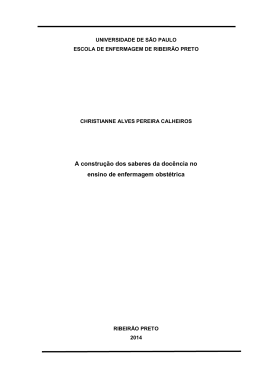 A constru&ccedil;&atilde;o dos saberes da doc&ecirc;ncia no ensino de enfermagem