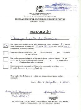escola municipal soci&oacute;logo gilberto freyre - FPF