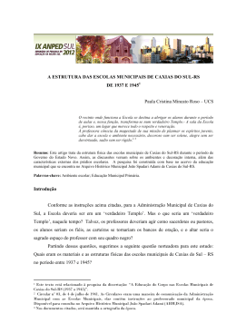 a estrutura das escolas municipais de caxias do sul