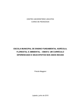 escola municipal de ensino fundamental agr&iacute;cola