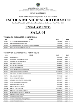Ensalamento Escola Municipal Rio Branco - Porto Velho