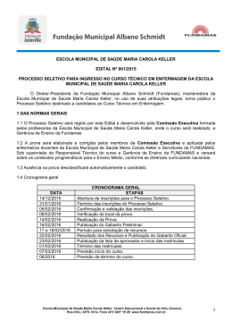 ESCOLA MUNICIPAL DE SA&Uacute;DE MARIA CAROLA
