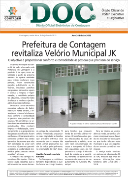 Prefeitura de Contagem revitaliza Velório Municipal JK