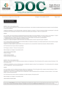 Atos do Executivo - Prefeitura de Contagem