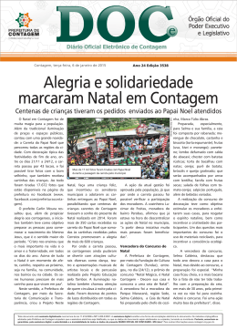Alegria e solidariedade marcaram Natal em Contagem