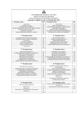 grade curricular a partir de 2012
