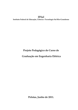 Projeto Pedag&oacute;gico do Curso (PPC)