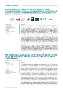 peri-operative management of antithrombotic agents: results