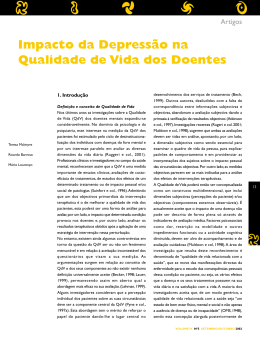 Impacto da Depressão na Qualidade de Vida dos Doentes