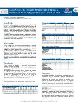 Casuística dos doentes sob terapêutica biológica da Unidade de