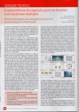 A importância da cognição para os doentes com esclerose múltipla