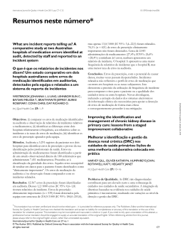 Resumos neste n&uacute;mero* - International Journal for Quality in Health