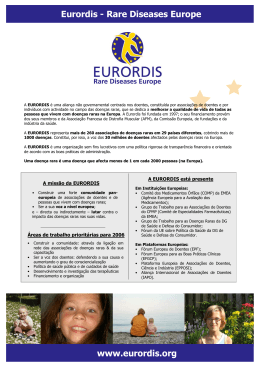 Eurordis - European Organisation for Rare Diseases