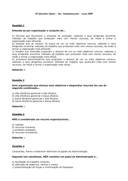 45 Quest&otilde;es Quizz &ndash; Int. Administra&ccedil;&atilde;o - Moodle