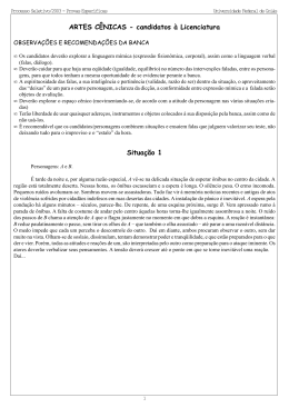 Prova prática primeiro dia - Vestibular