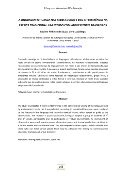 A linguagem utilizada nas redes sociais e sua interfer&ecirc;ncia na