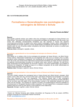 Formalism and Generalization in the Sociological Forms of