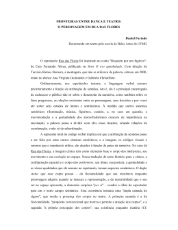 FRONTEIRAS ENTRE DAN&Ccedil;A E TEATRO: O PERSONAGEM