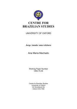 Jorge Amado: uma releitura - Latin American Centre