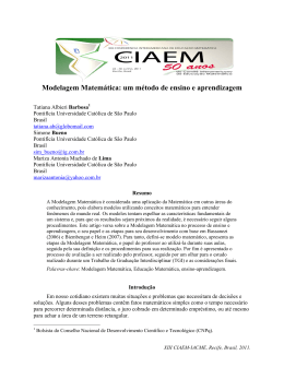 Modelagem Matemática: um método de ensino e