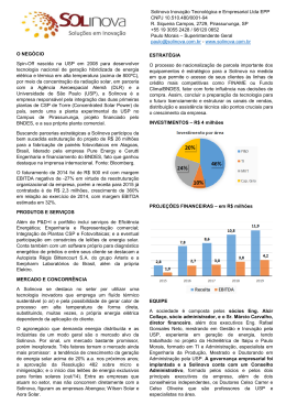 Solinova Inova&ccedil;&atilde;o Tecnol&oacute;gica e Empresarial Ltda EPP