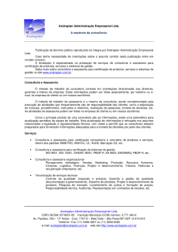 Andraplan Administra&ccedil;&atilde;o Empresarial Ltda. A ess&ecirc;ncia da consultoria.