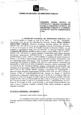 1&ordm; Termo Aditivo - Conselho Nacional do Minist&eacute;rio P&uacute;blico