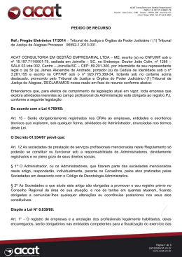 PEDIDO DE RECURSO Ref.: Pregão Eletrônico 17/2014 – Tribunal
