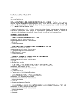 Credenciamento IEL 001-2012 - Credenciamento de Consultores