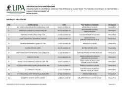 inscri&ccedil;&otilde;es finalizadas - Universidade Patativa do Assar&eacute;