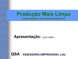 Produ&ccedil;&atilde;o Mais Limpa