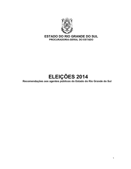 ELEI&Ccedil;&Otilde;ES 2014 - Procuradoria Geral do Estado do RS