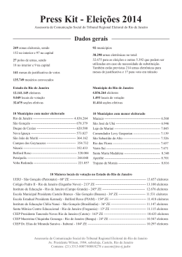 Press Kit Elei&ccedil;&otilde;es 2014 1&ordm; Turno - TRE-RJ