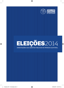 Eleições 2014 - Orientações.indd - Assembleia Legislativa da Paraíba