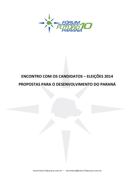 elei&ccedil;&otilde;es 2014 propostas para o desenvolvimento