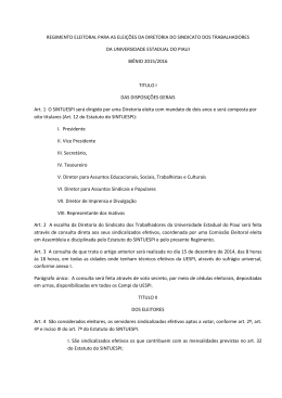 sintuespi &ndash; regimento elei&ccedil;&otilde;es 2014