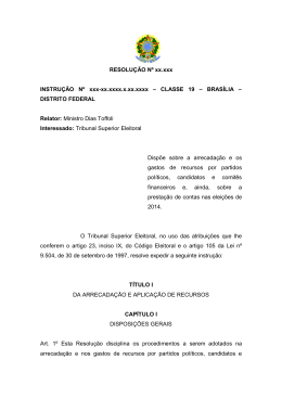 arrecada&ccedil;&atilde;o e aos gastos de recursos