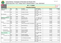 Justi&ccedil;a Eleitoral - Divulga&ccedil;&atilde;o de Resultado das Elei&ccedil;&otilde;es 2014 SP
